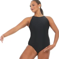 Scoopneck X-Back Mesh Panel Leotard