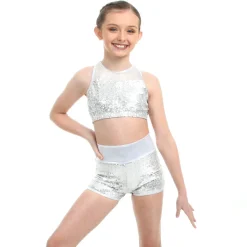 Sequin High Waist Short