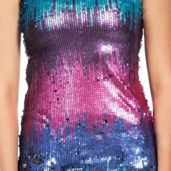 Sequin Mockneck Tunic Tank