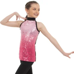 Sequin Ombre Mockneck Tunic