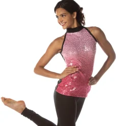 Sequin Ombre Mockneck Tunic