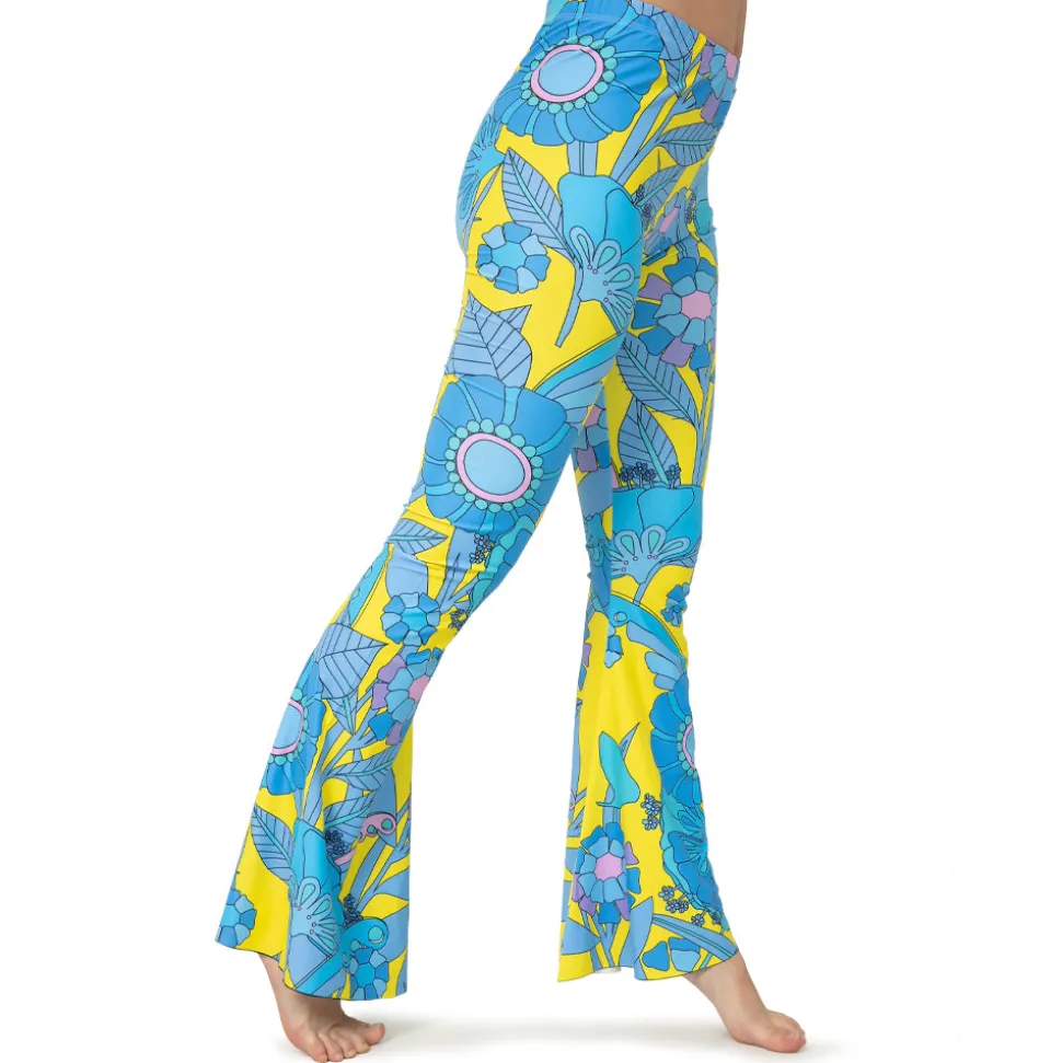 60s Floral Bell Bottoms Pants