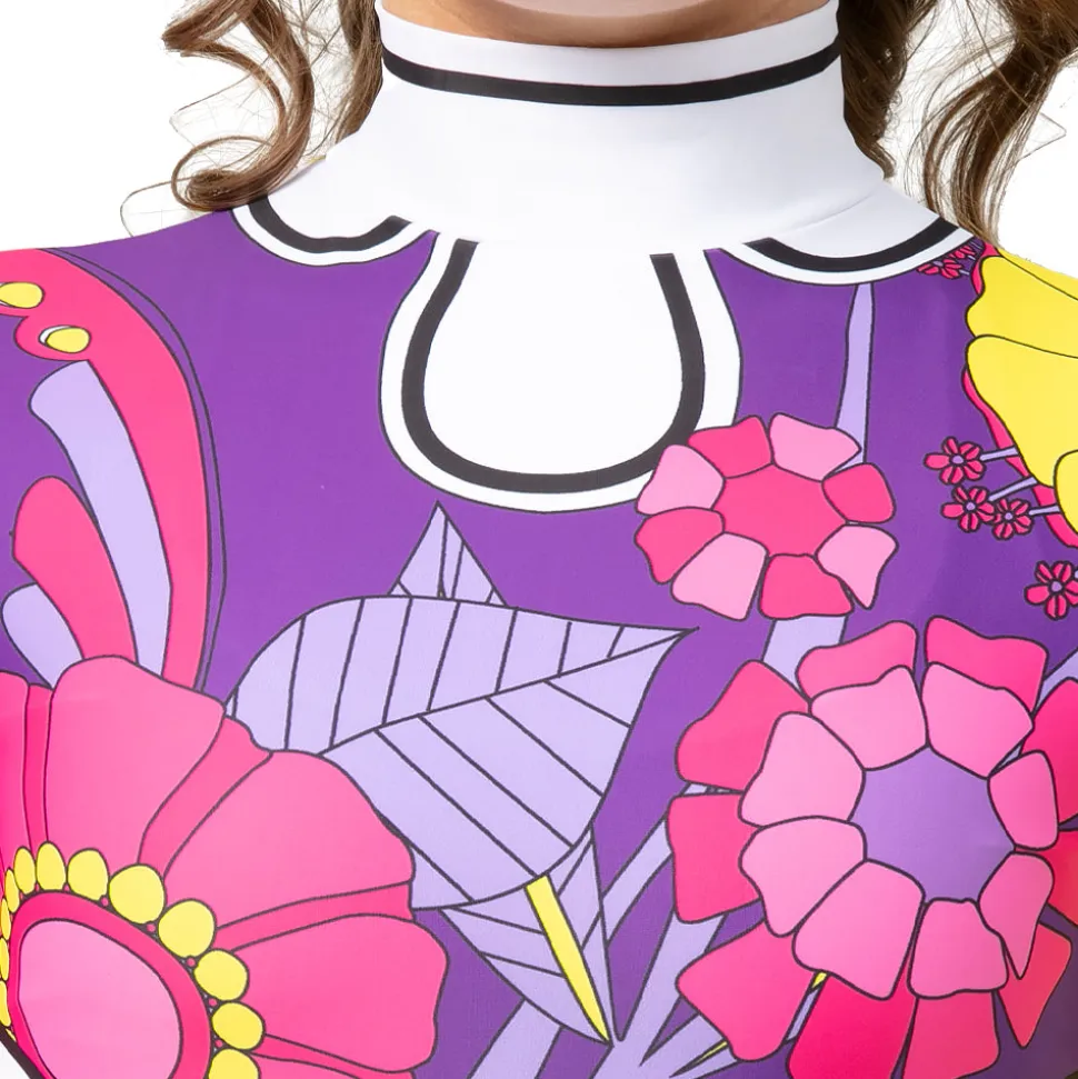 60s Floral Biketard