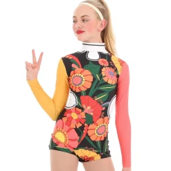 60's Flower Child Biketard