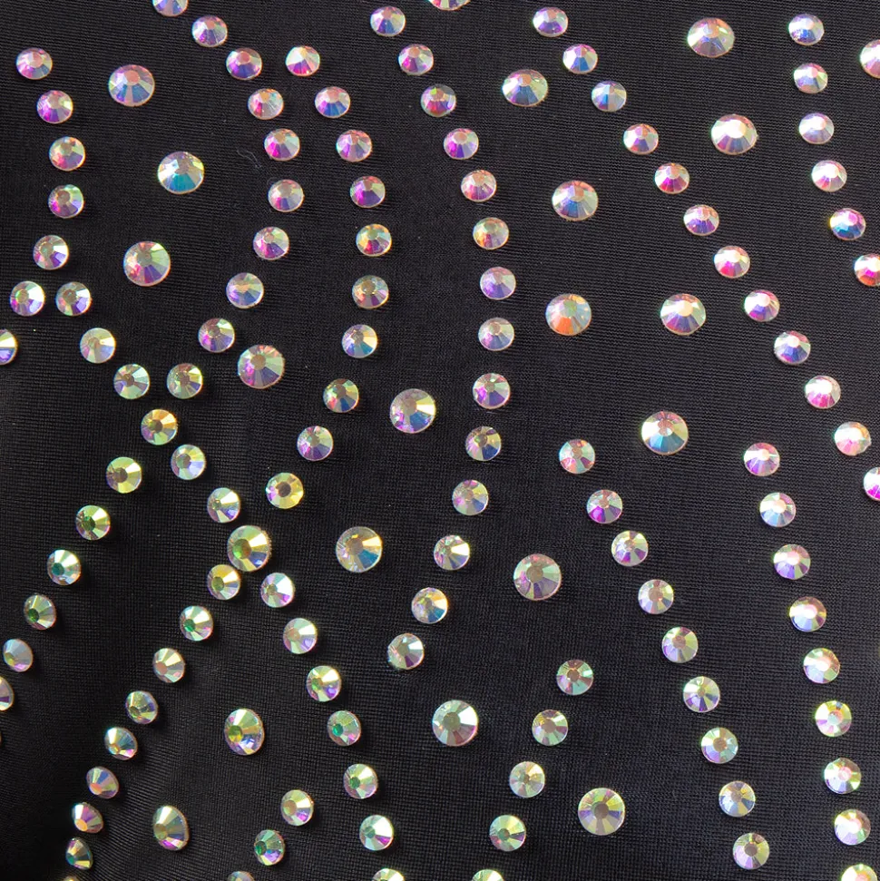 Shine On Rhinestone Long Sleeve Biketard