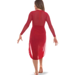 Skirted Mesh Panel Leotard