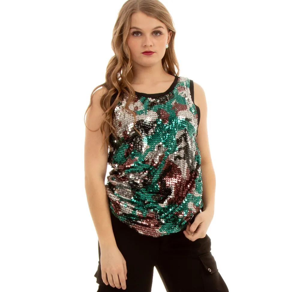 Sound Off Sequin Tank