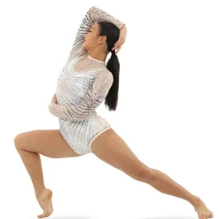 Starburst Geometric Sequin Leotard