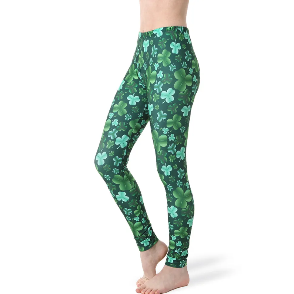 St Patrick's Day Clover Leggings