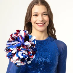 Three-Color Metallic Cheerleading Pom Poms