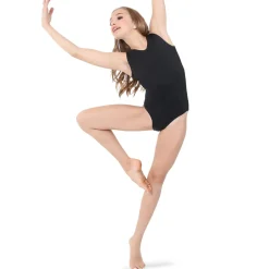 V-Neck Mesh Keyhole Leotard