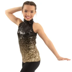 Youth Alexandra Ombre Mock Neck Tank