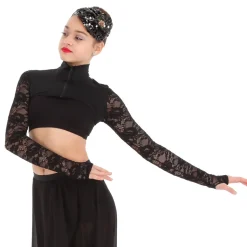 Youth Body Wrapper Lace Crop Jacket