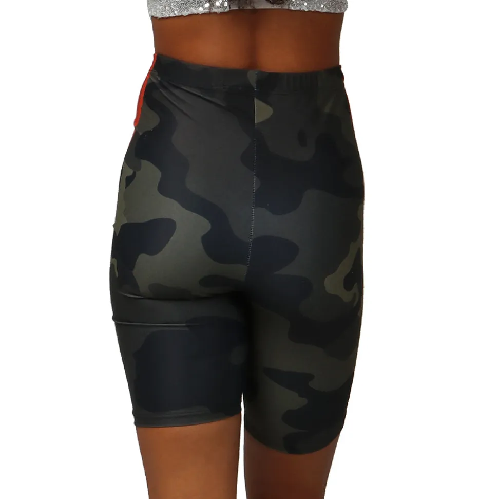 Youth Camo High Waist Biker Shorts