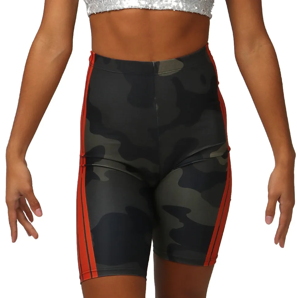 Youth Camo High Waist Biker Shorts