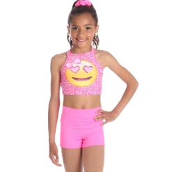 Youth Emoji Crop Top
