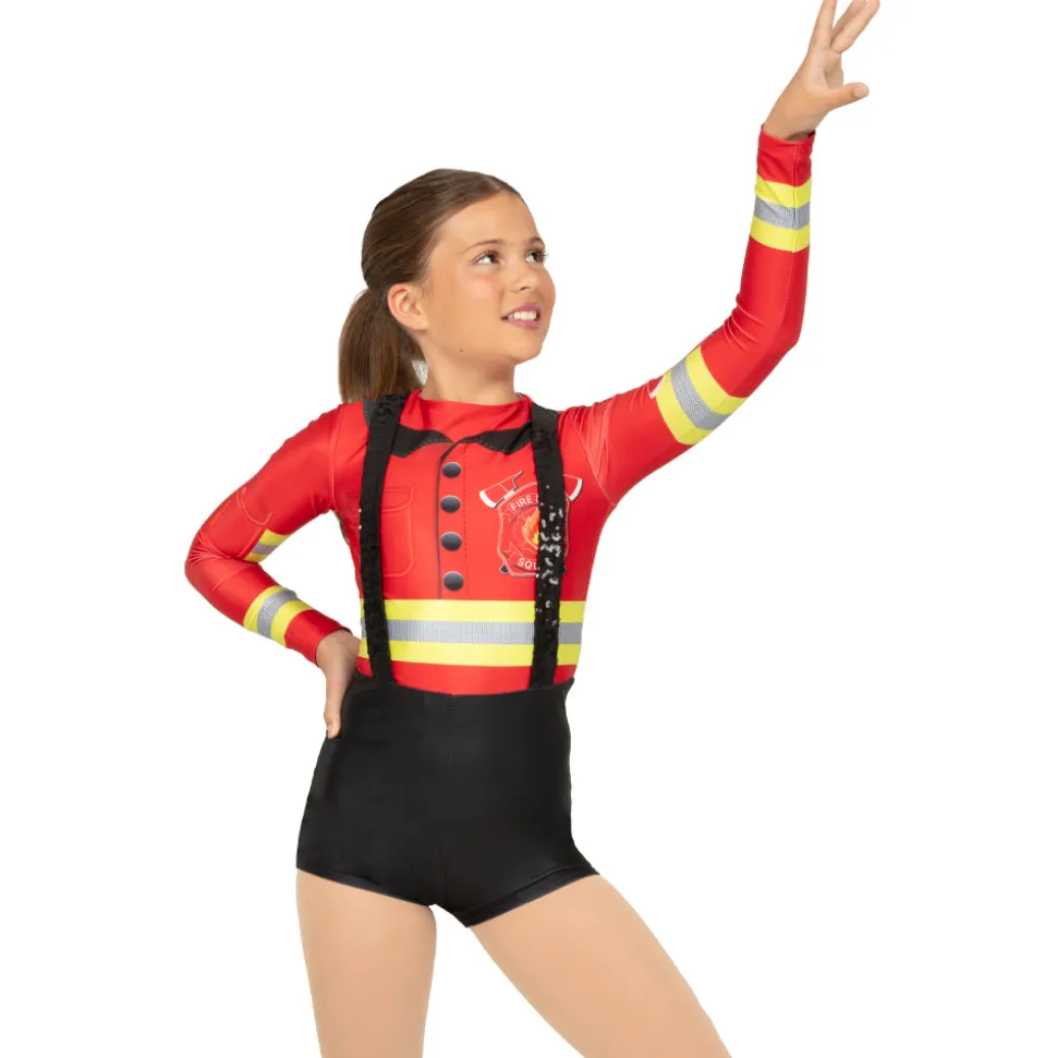 Youth Firefighter Long Sleeve Biketard