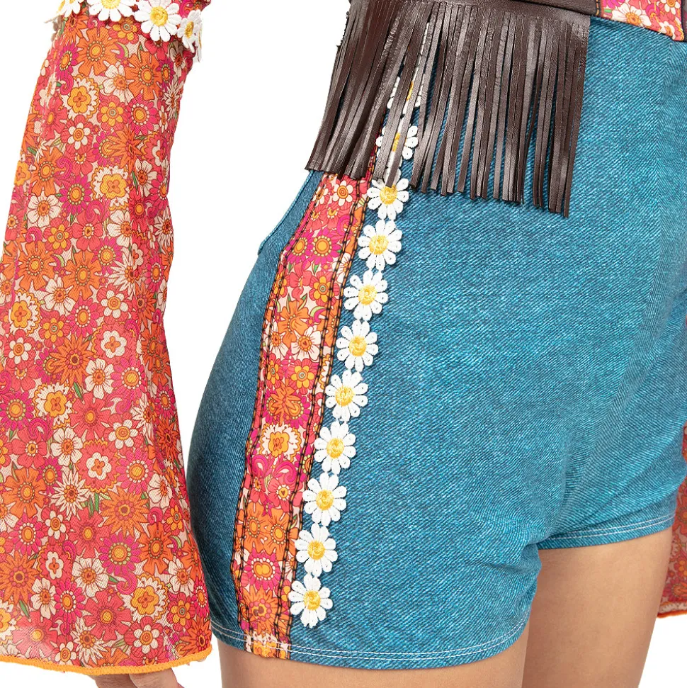 Youth Flower Power Hippie 70s Biketard