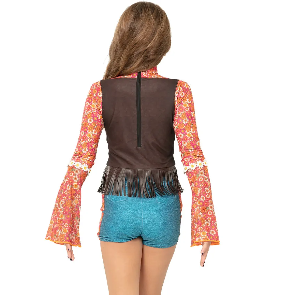 Youth Flower Power Hippie 70s Biketard