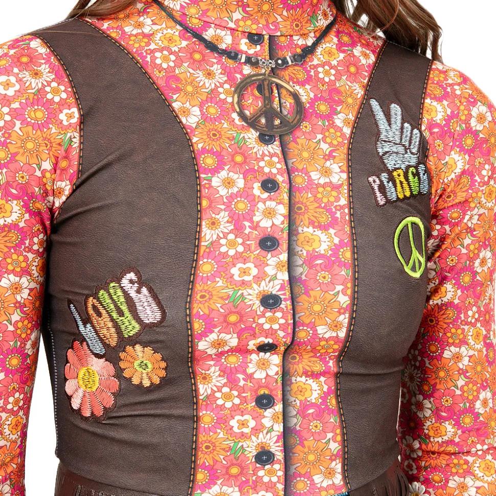Youth Flower Power Hippie 70s Biketard
