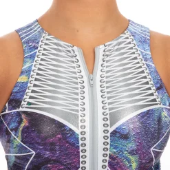 Youth Galaxy Princess Zipper Front Leotard