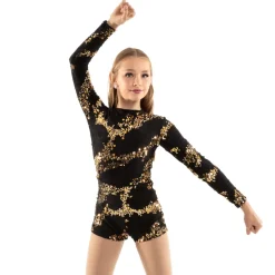 Youth Lace Sequin Biketard