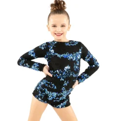 Youth Lace Sequin Biketard