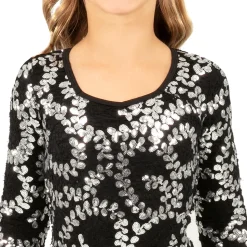 Youth Light it Up Sequin Lace Long Sleeve Leotard