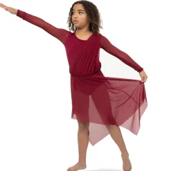 Youth Long Sleeve Asymmetrical Dress