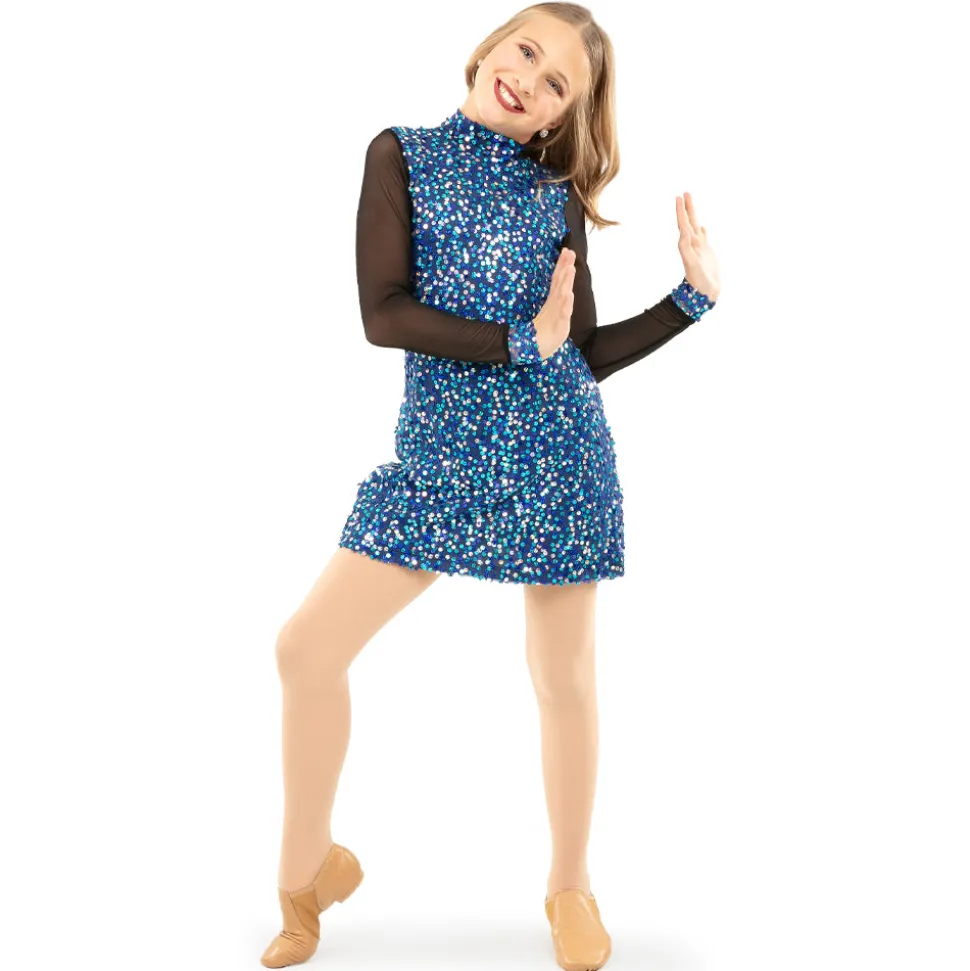 Youth Mesh Long Sleeve Sequin Tunic