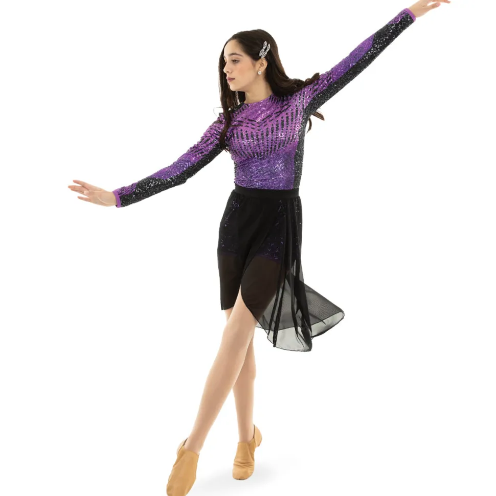 Youth No Limit Long Sleeve Sequin Biketard