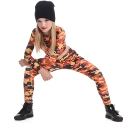 Youth Orange Camo Harem Pant