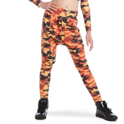 Youth Orange Camo Harem Pant
