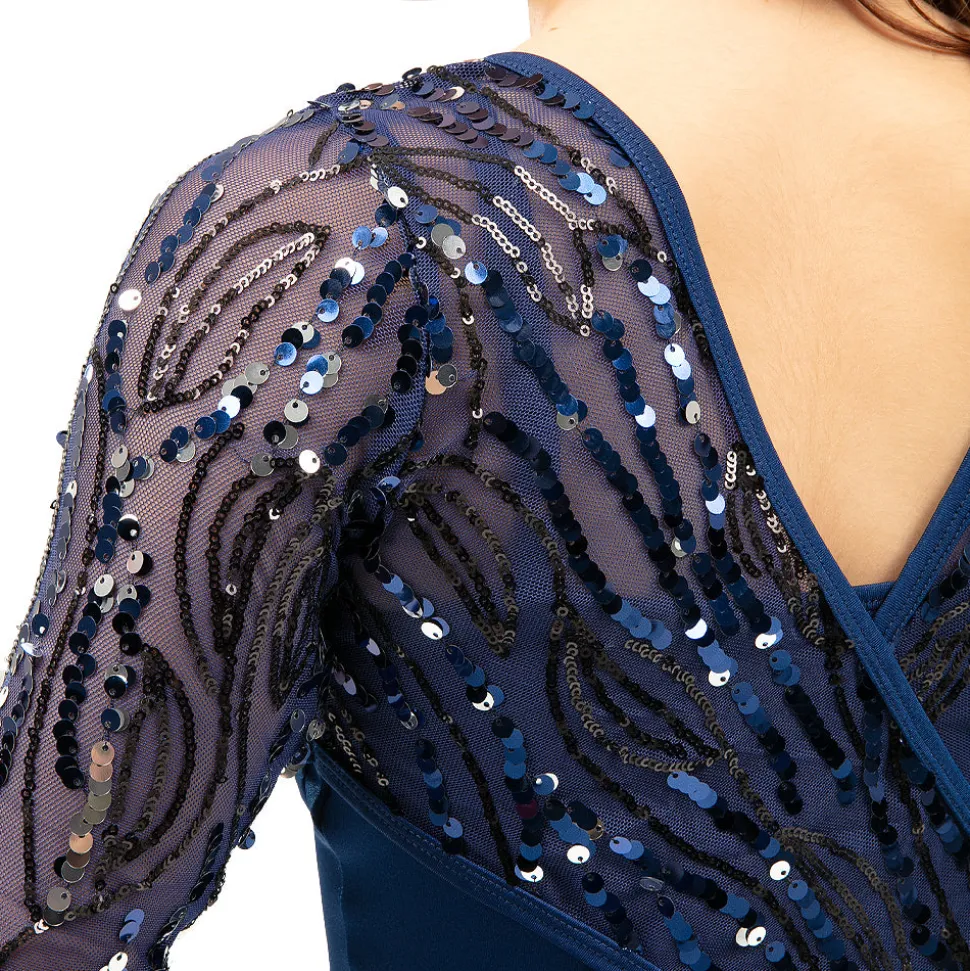 Youth Power Up Sequin Mesh Asymmetrical Unitard