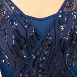 Youth Power Up Sequin Mesh Asymmetrical Unitard