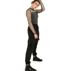 Youth Rhinestone Mesh Velvet Biketard
