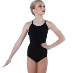 Youth Scoopneck Asymmetrical Strap Back Leotard