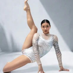 Youth Starburst Geometric Sequin Leotard