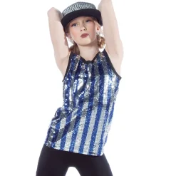 Youth Striped Sequin Tank
