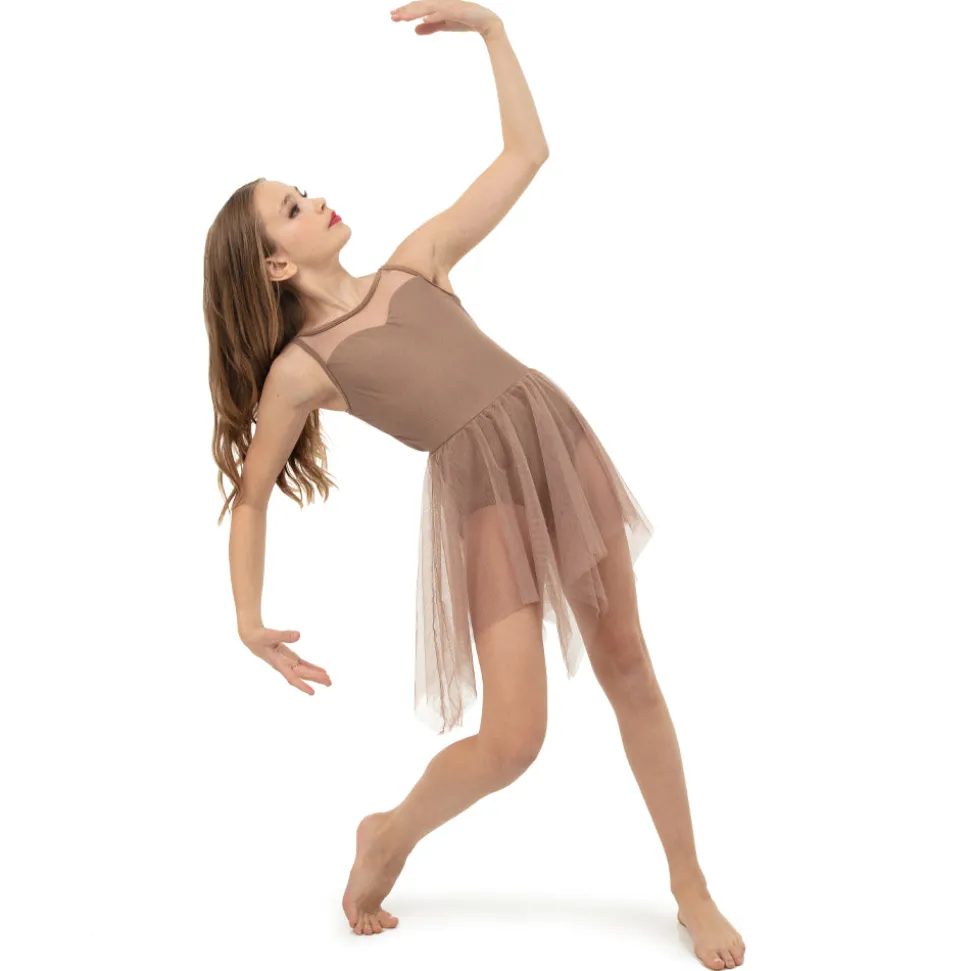 Youth Sweetheart Mesh Handkerchief Lyrical Dress