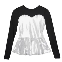Youth Sweetheart Peplum Long Sleeve Top
